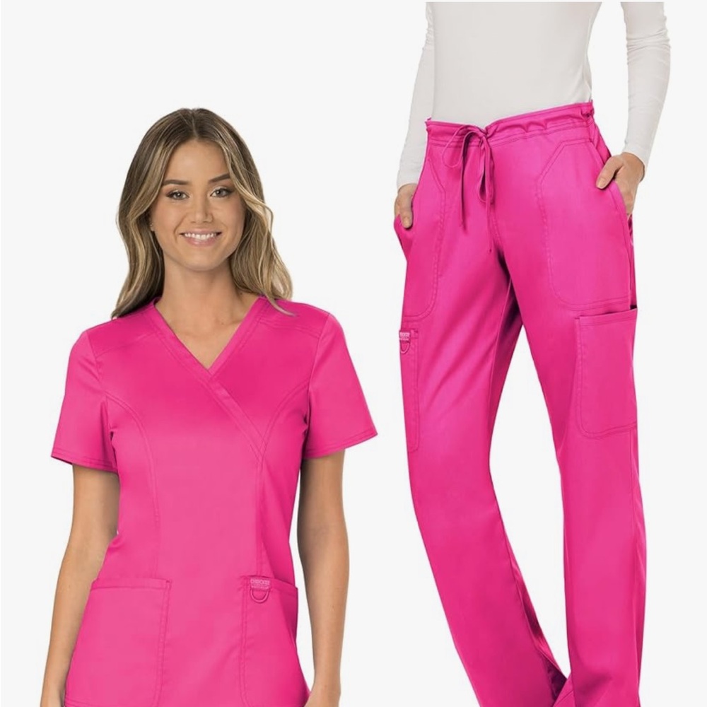 Vibrant Pink Women's Scrub Pants